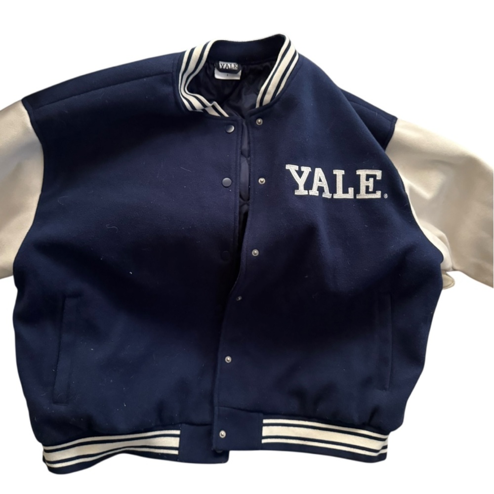 Primark Navy and White Varsity Jacket